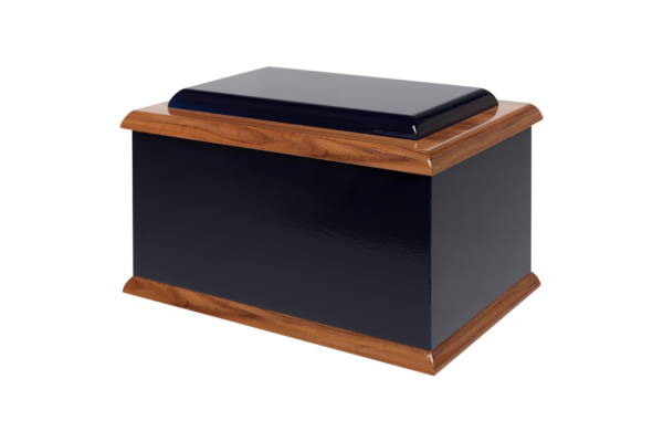 Hampshire Midnight Blue Gloss Urn Raised Lid With Rimu Trim