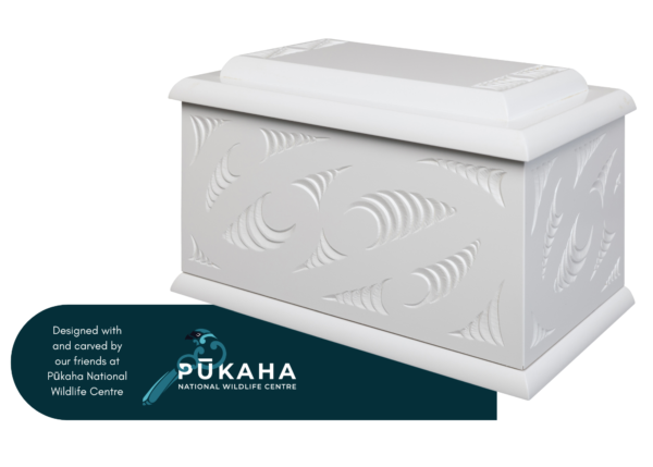 White Painted Traditional Carved Urn